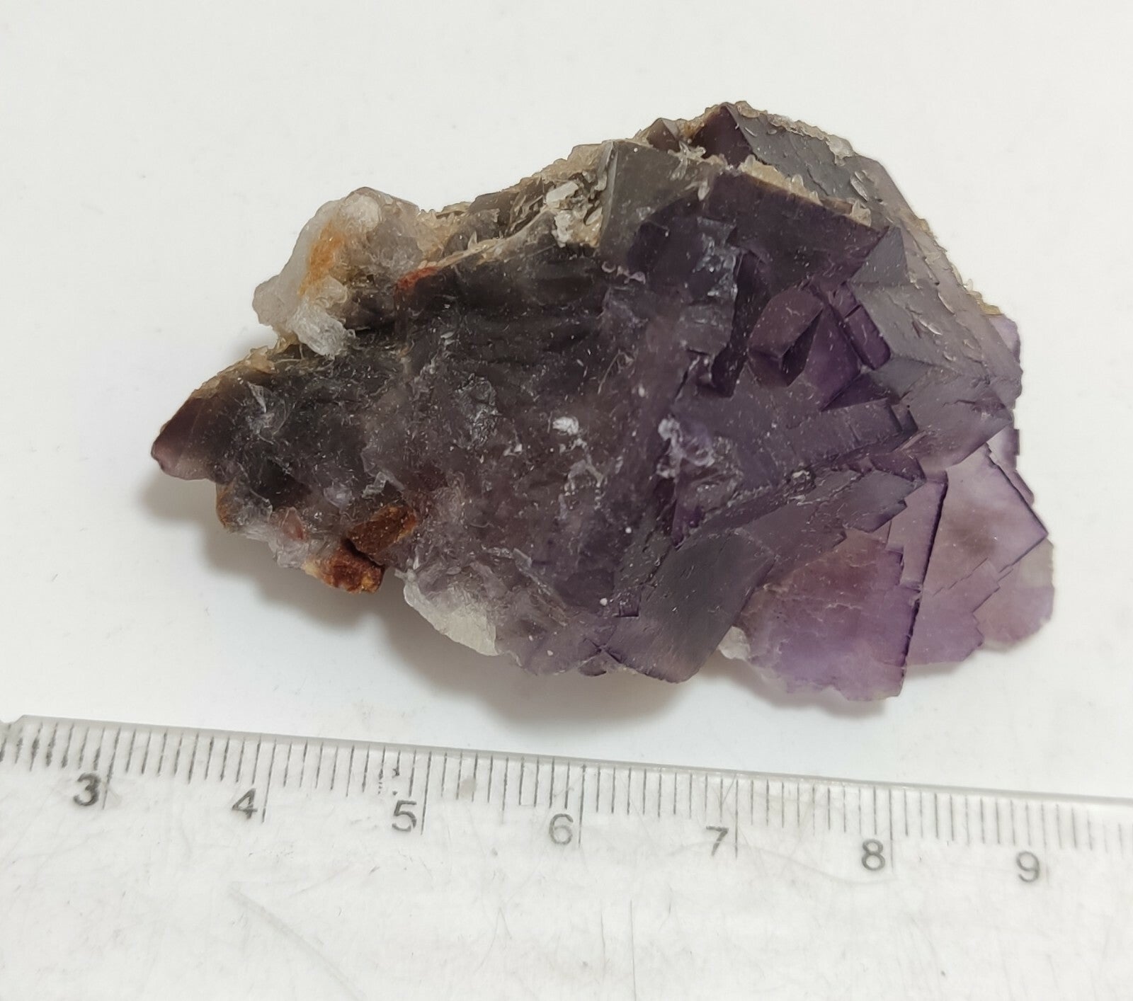 An amazing specimen of cubic purplish color Fluorite 73 grams