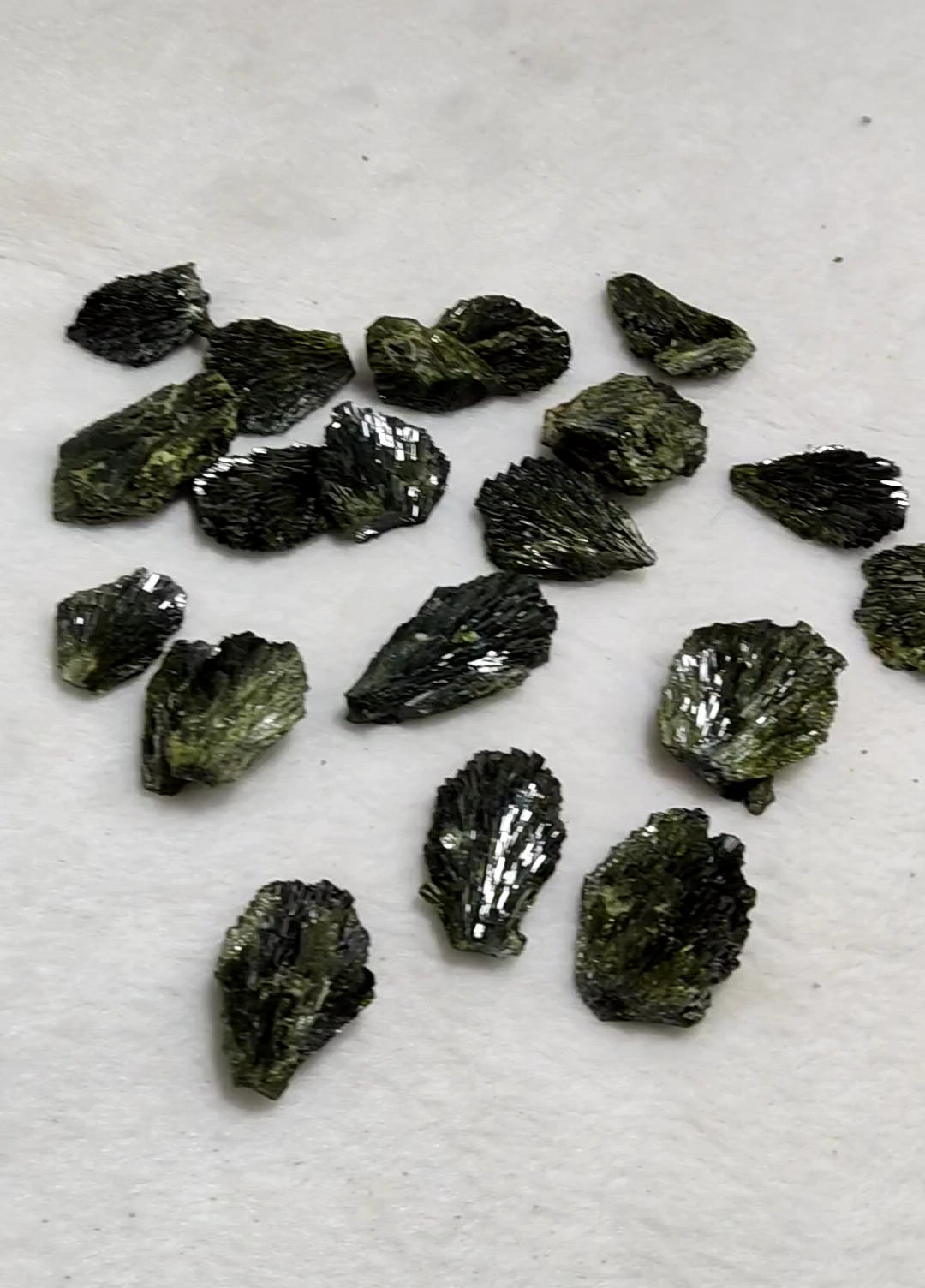 Natural Dark Green Epidotes crystals Random Selection.