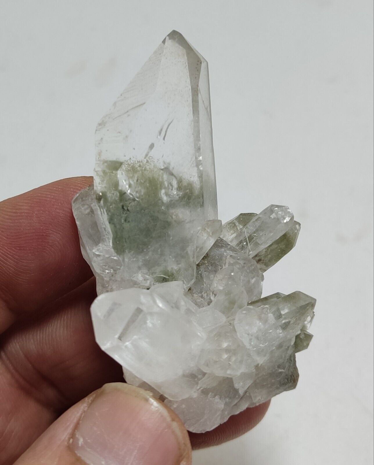 A very Aesthetic Natural beautifully terminated Chlorite Quartz cluster 37 grams