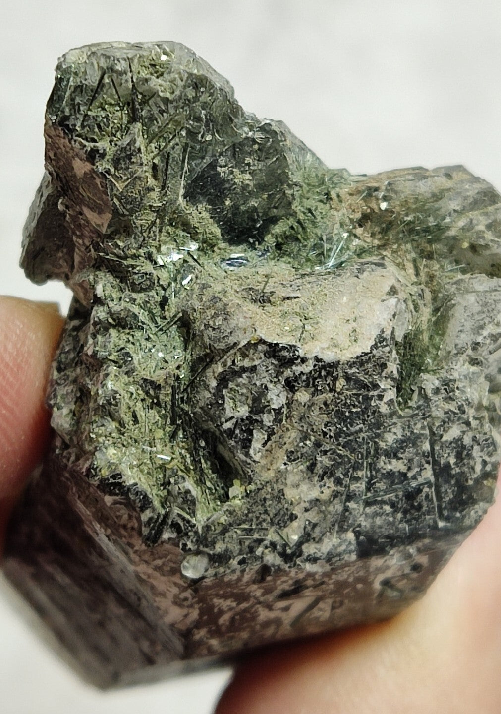 An Aesthetic Natural terminated Chlorite Quartz crystal specimen 66 grams