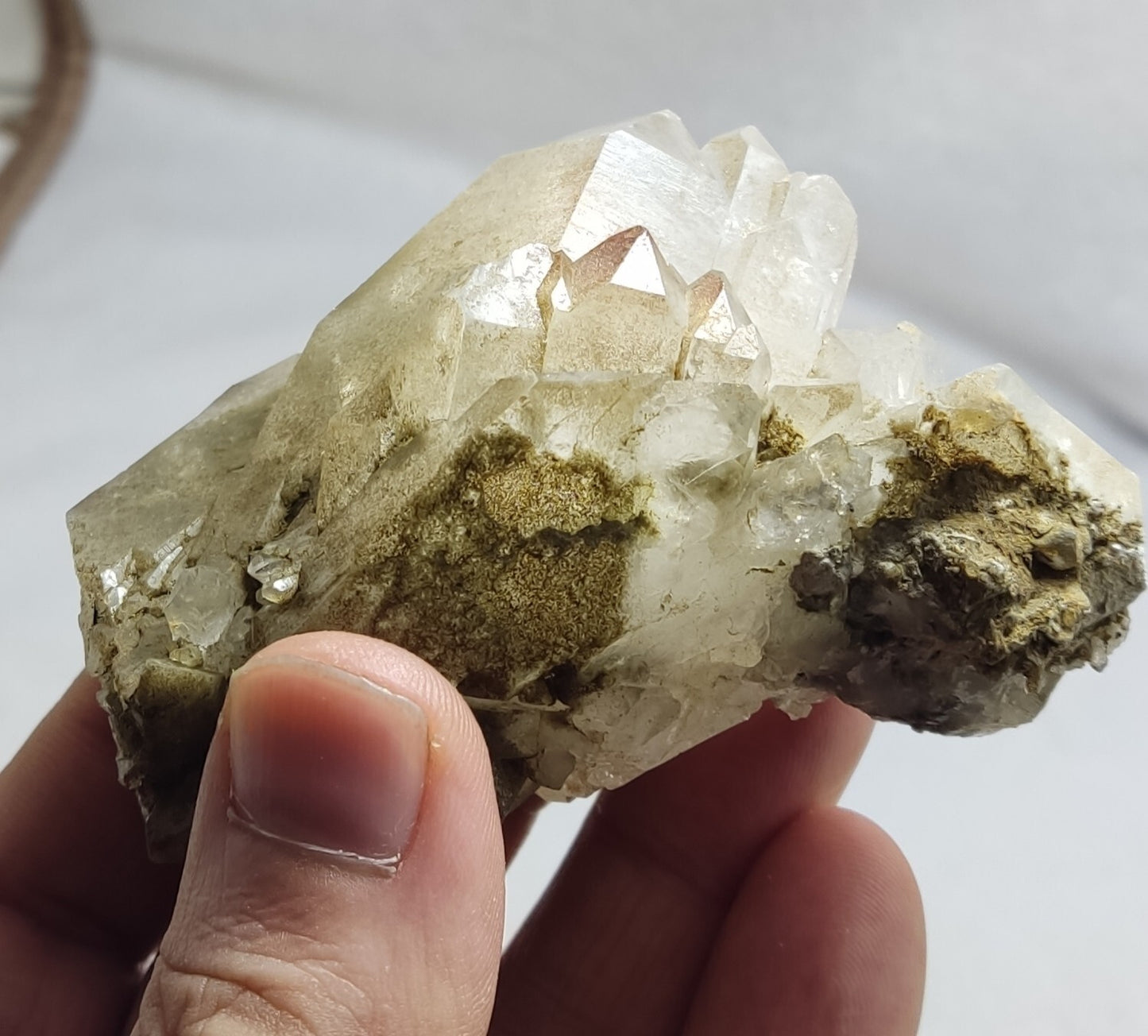 An Aesthetic Natural beautifully terminated Chlorite Quartz cluster 229 grams