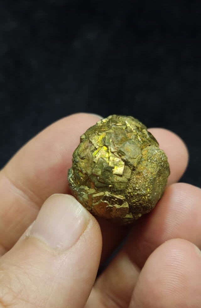 Natural Iridescent Pyrite Nodule Shape Specimen 36 Grams.
