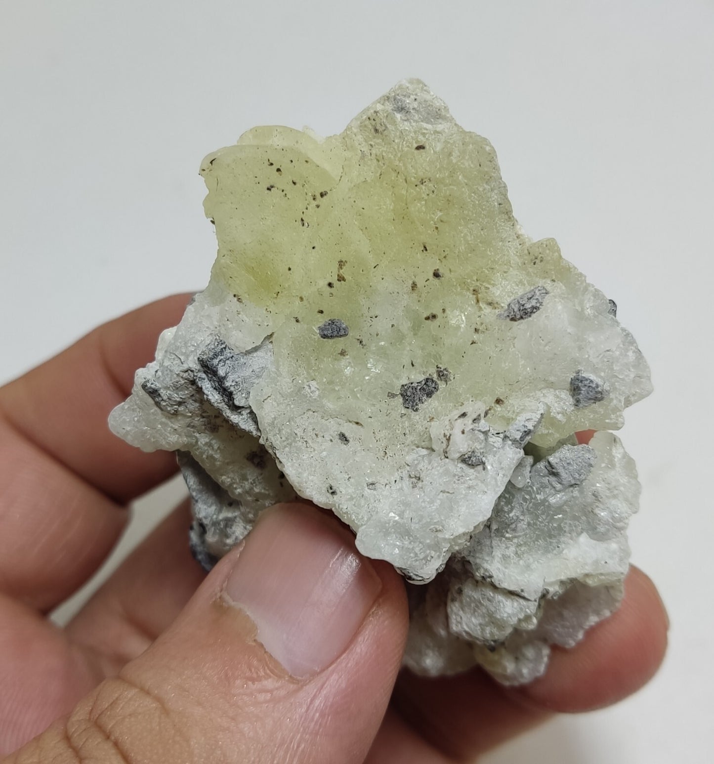 An Aesthetic Natural specimen of brucite with chromite 75 grams
