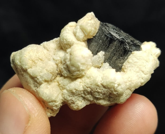 Natural Terminated Black Tourmaline Crystal on Matrix 35 grams