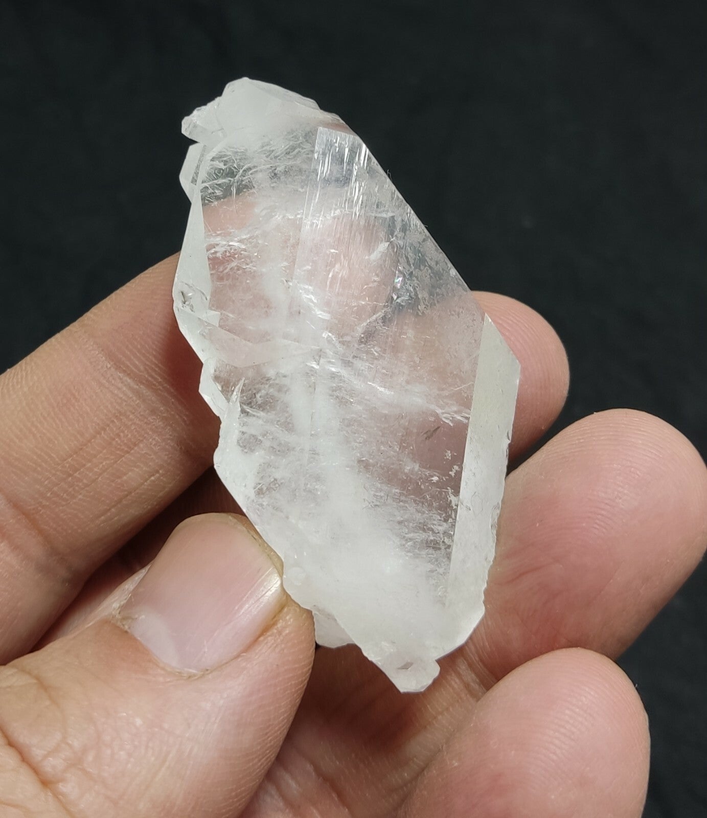 An amazing specimen of terminated faden Quartz crystal 30 grams