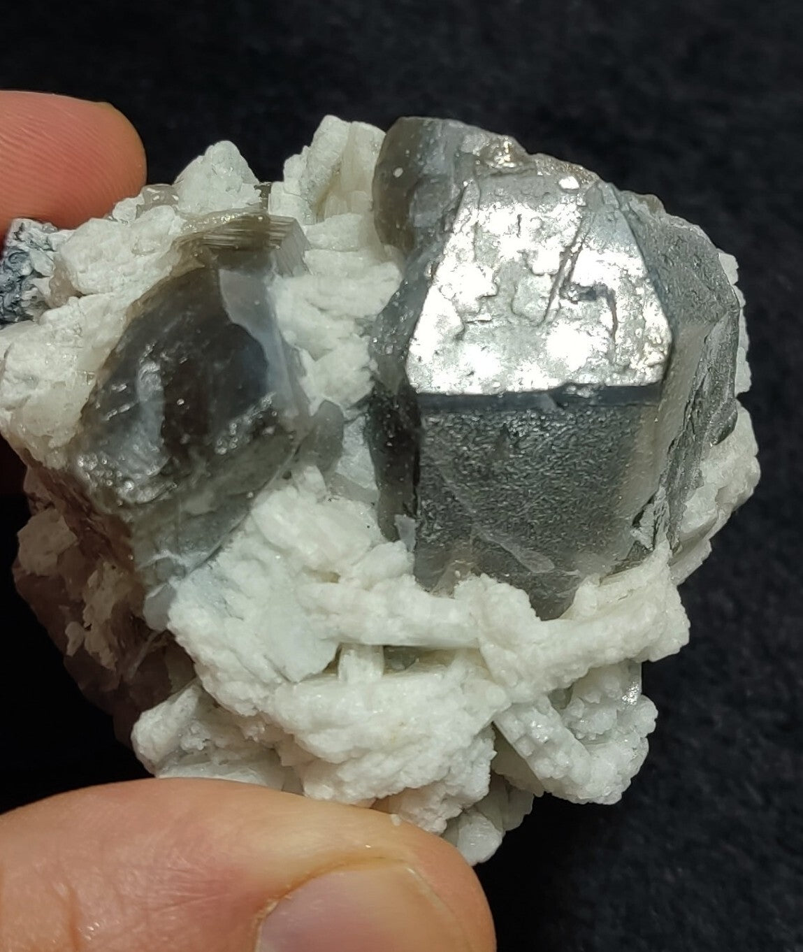 An Aesthetic specimen of Indicolite Included Quartz Crystal On Matrix 186 grams