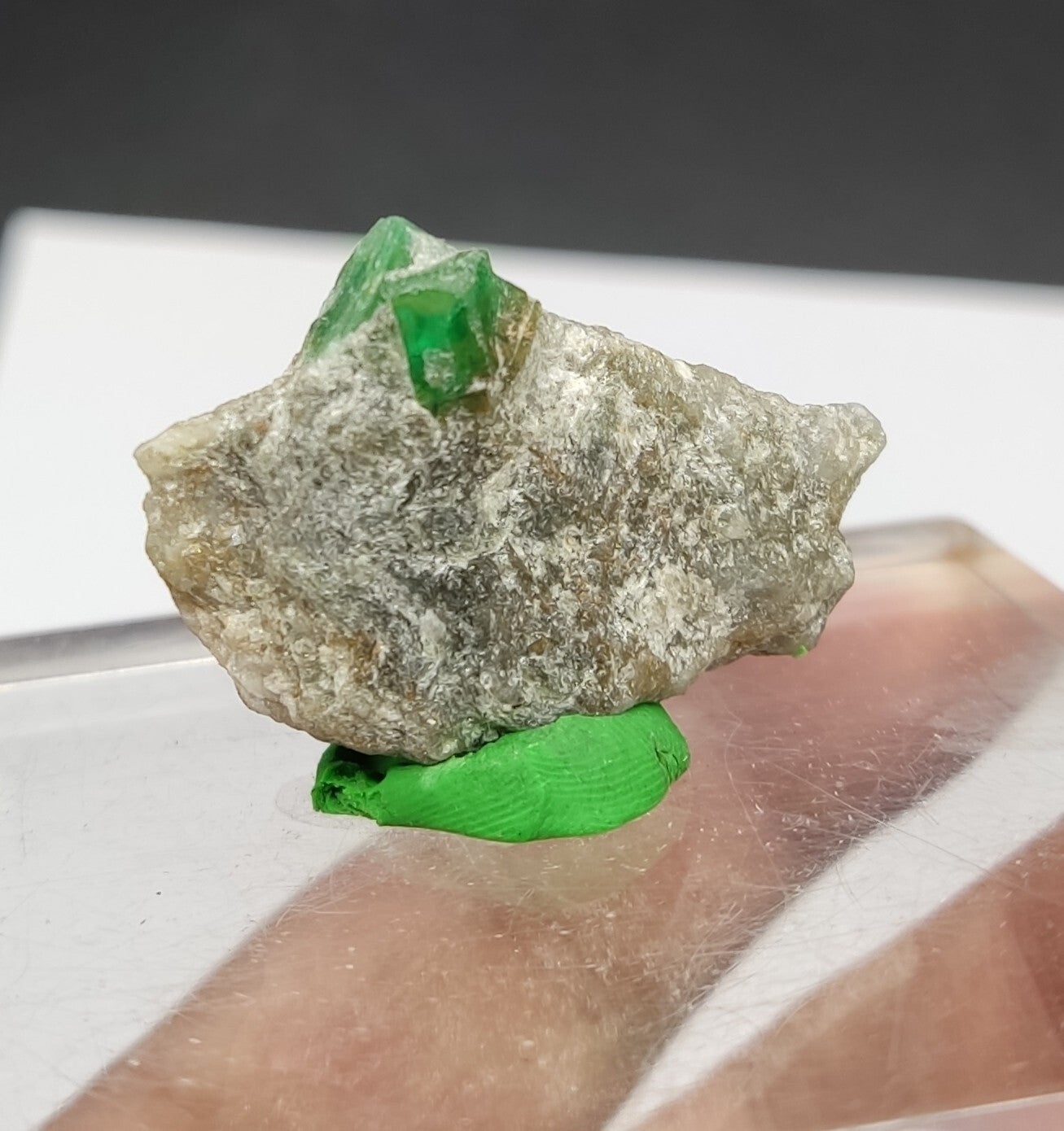 An Aesthetic miniature specimen of emerald in matrix 10 grams