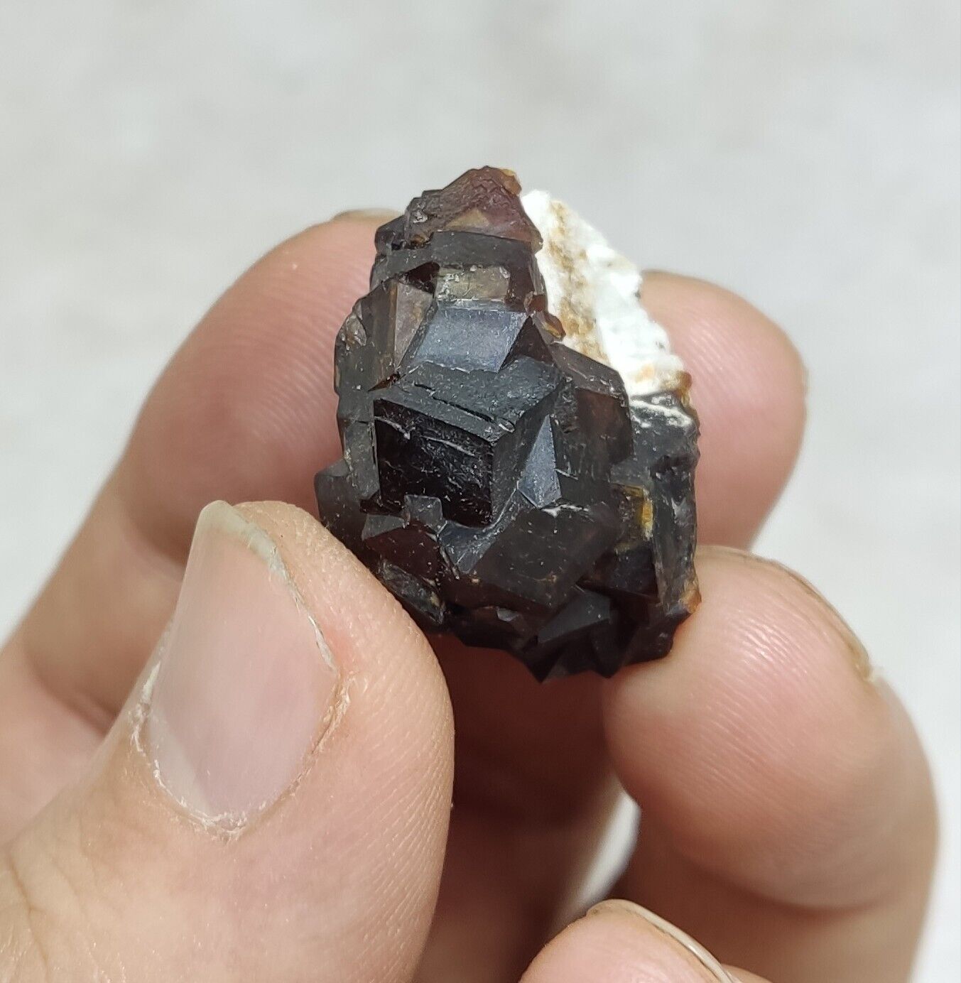 An Aesthetic specimen of andradite garnets on matrix 18 grams