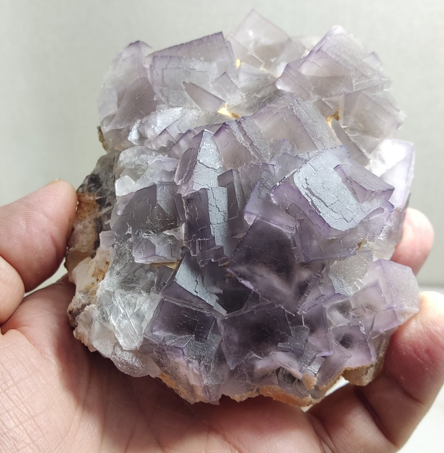An amazing specimen of cubic light purple color Fluorite 706 grams