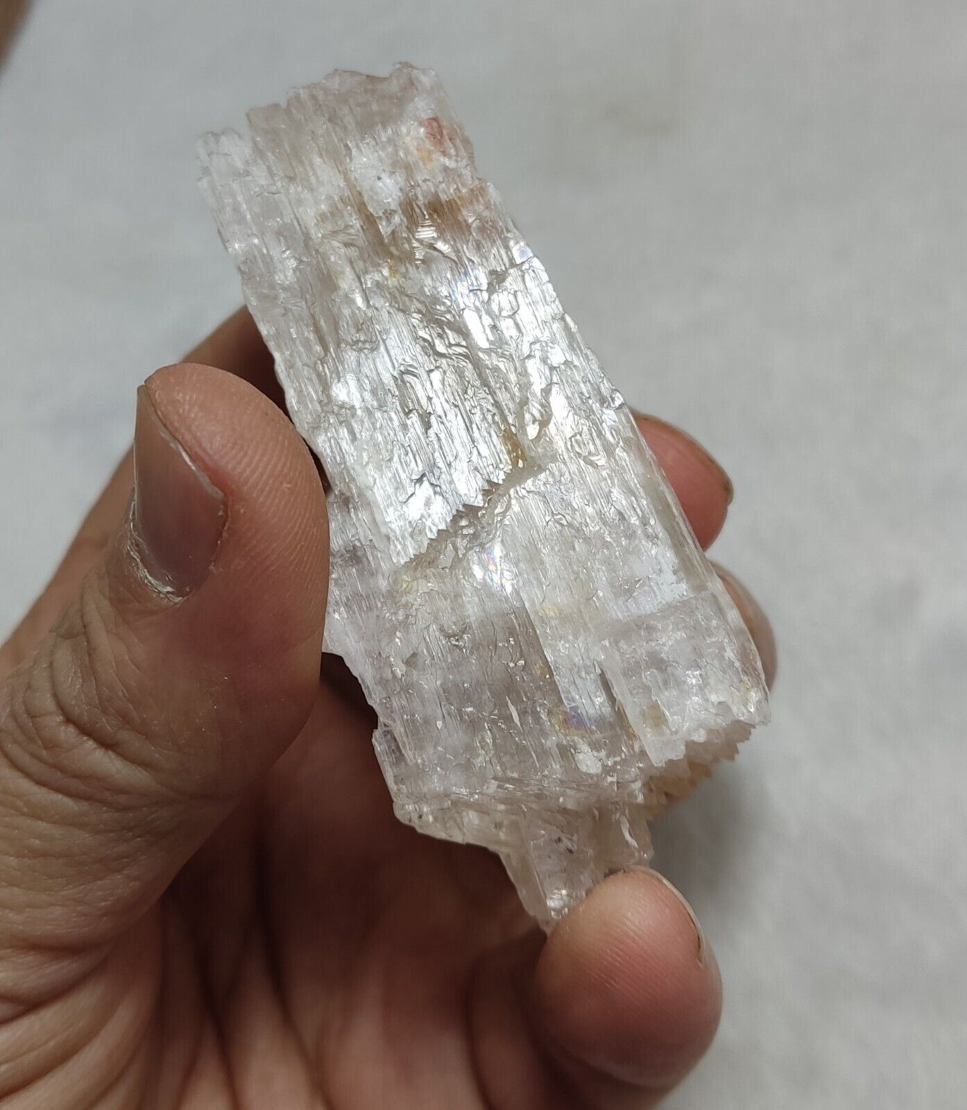 A very Aesthetic Natural fully etched spodumene crystal 107 grams