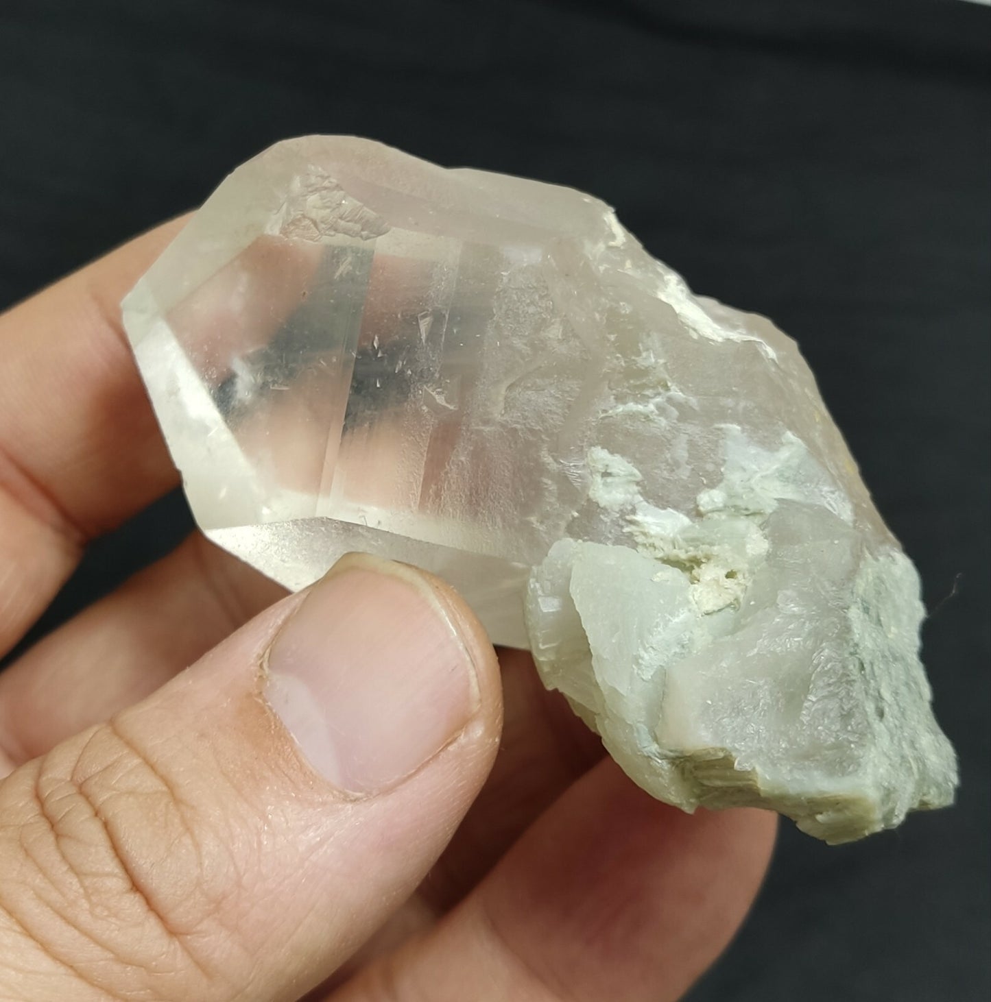 An amazing specimen of terminated Quartz crystal with unique inclusions 97 grams