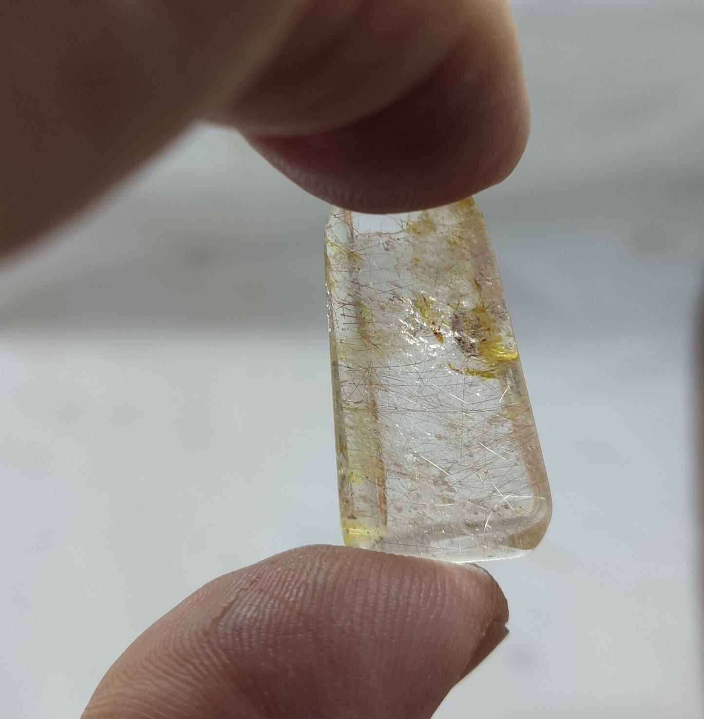 An amazing lot of Rutilated polished quartz tumbles 45 grams