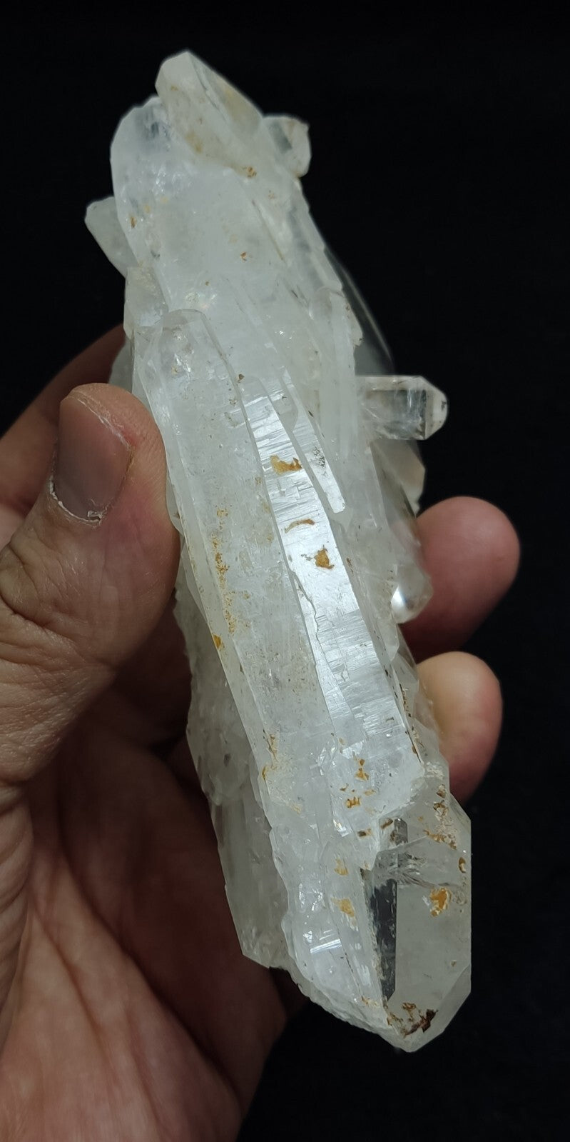 An amazing specimen of terminated faden Quartz crystal 320 grams