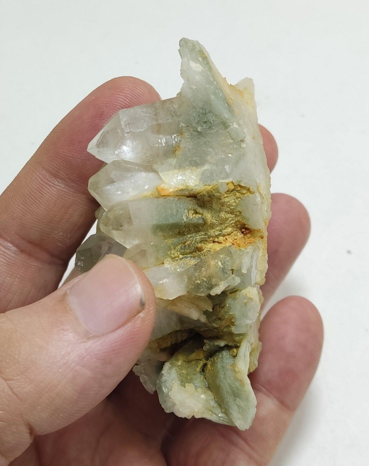 An Aesthetic specimen of chlorite quartz 150 grams