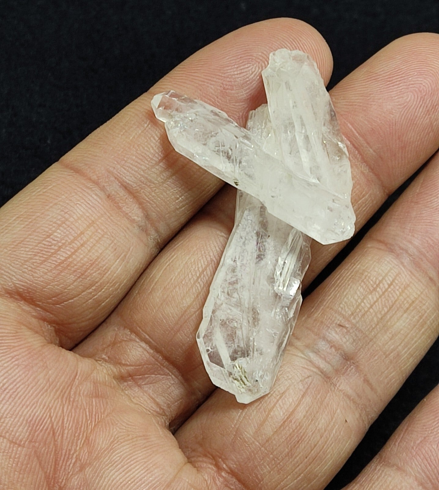 An Aesthetic terminated specimen of Faden Quartz crystal 13 grams