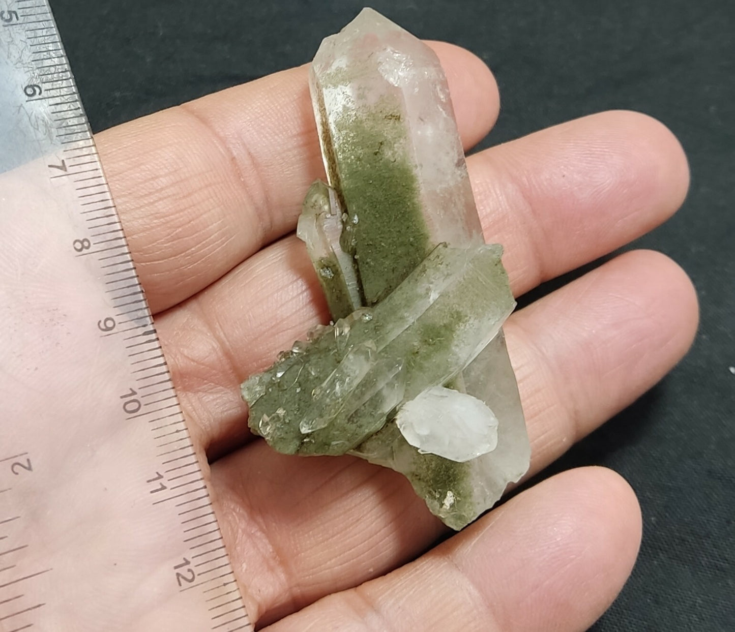 A very Aesthetic Natural beautifully terminated Chlorite Quartz crystal 42 grams
