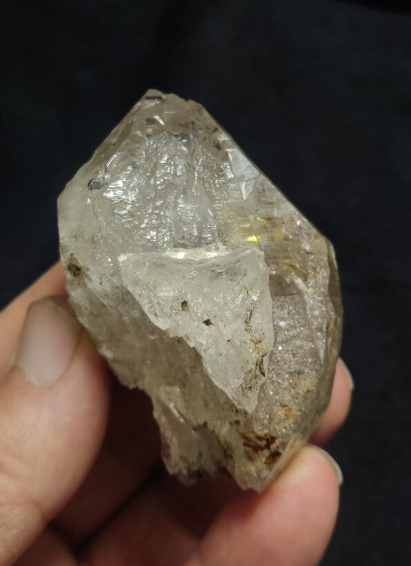 Natural Double terminated Quartz with Rutiles Saginite 99 grams