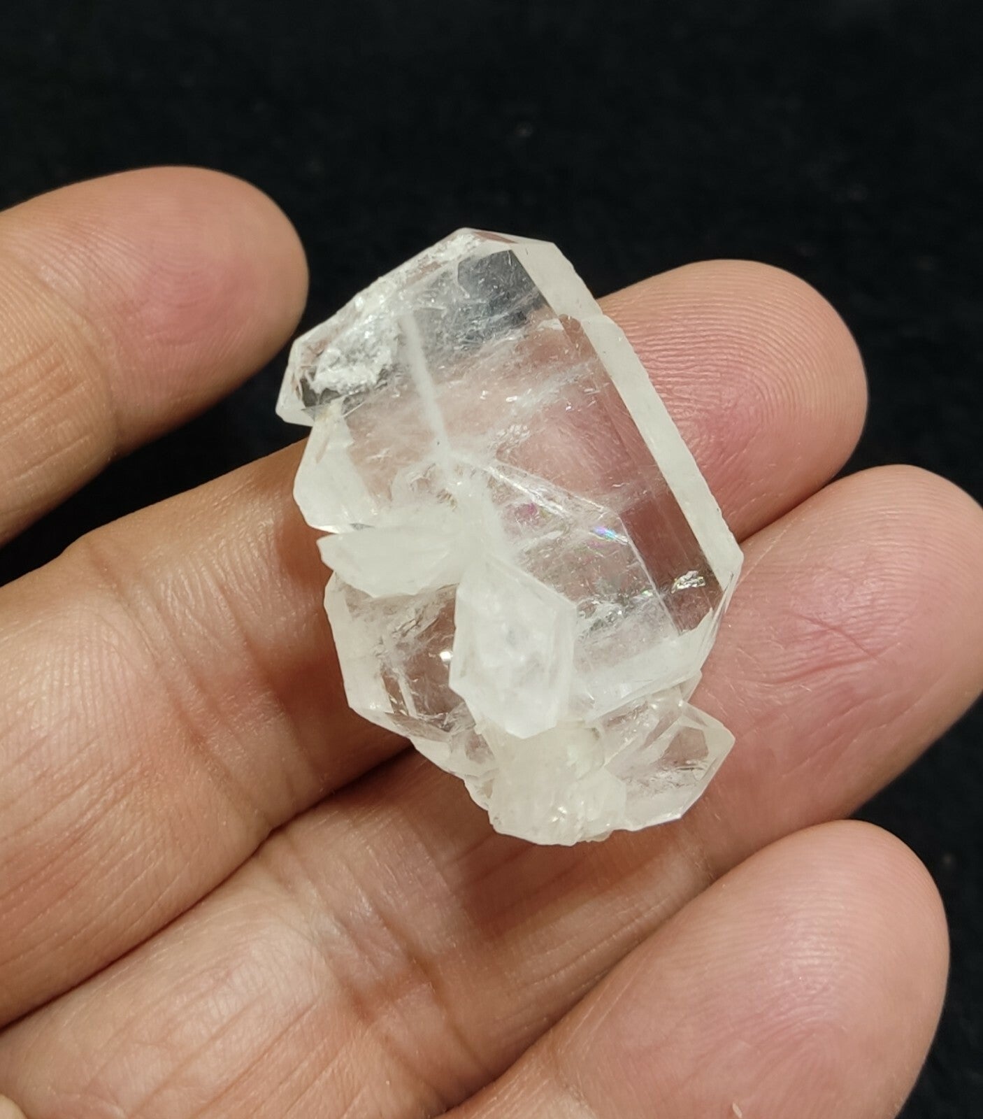 An amazing specimen of terminated faden Quartz crystal 10.5 grams