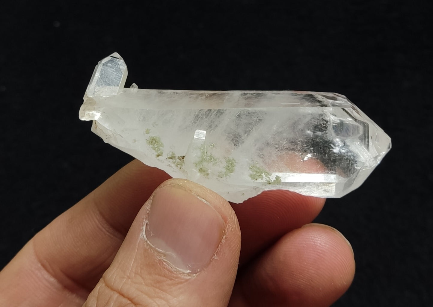 An Aesthetic terminated Quartz crystal with chlorite inclusions 27 grams