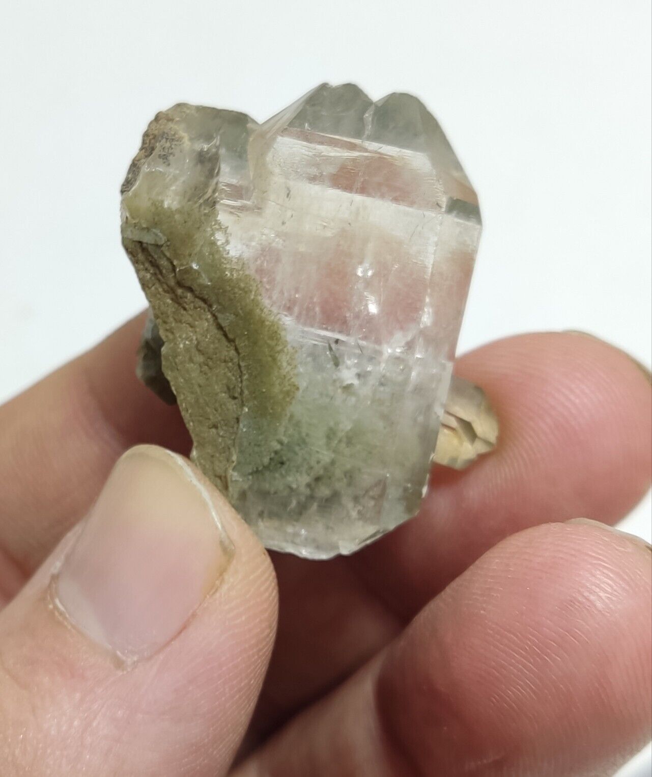 An Aesthetic Natural terminated chlorite Quartz specimen 16 grams