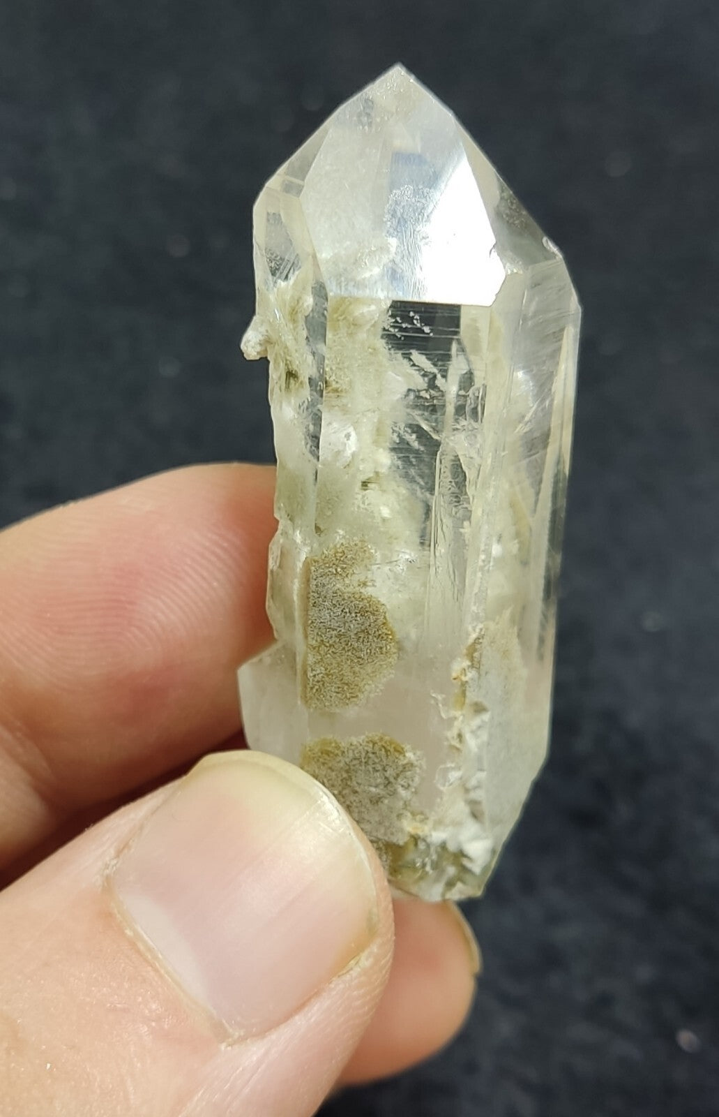 An Aesthetic Natural terminated chlorite Quartz specimen 29 grams