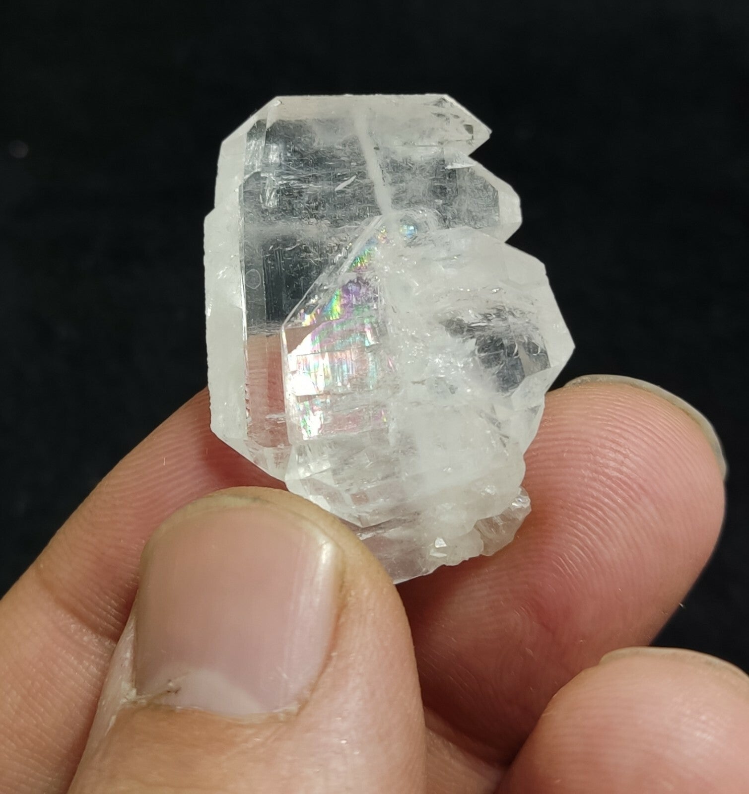 An amazing specimen of terminated faden Quartz crystal 10.5 grams