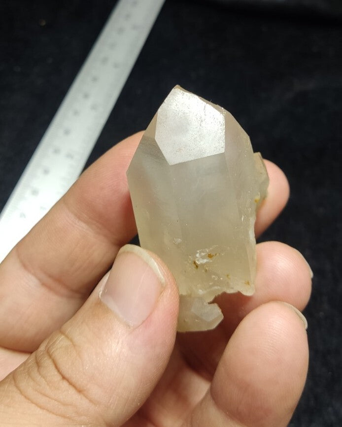 Terminated Quartz Crystal With Amphibole Inclusions 60 grams