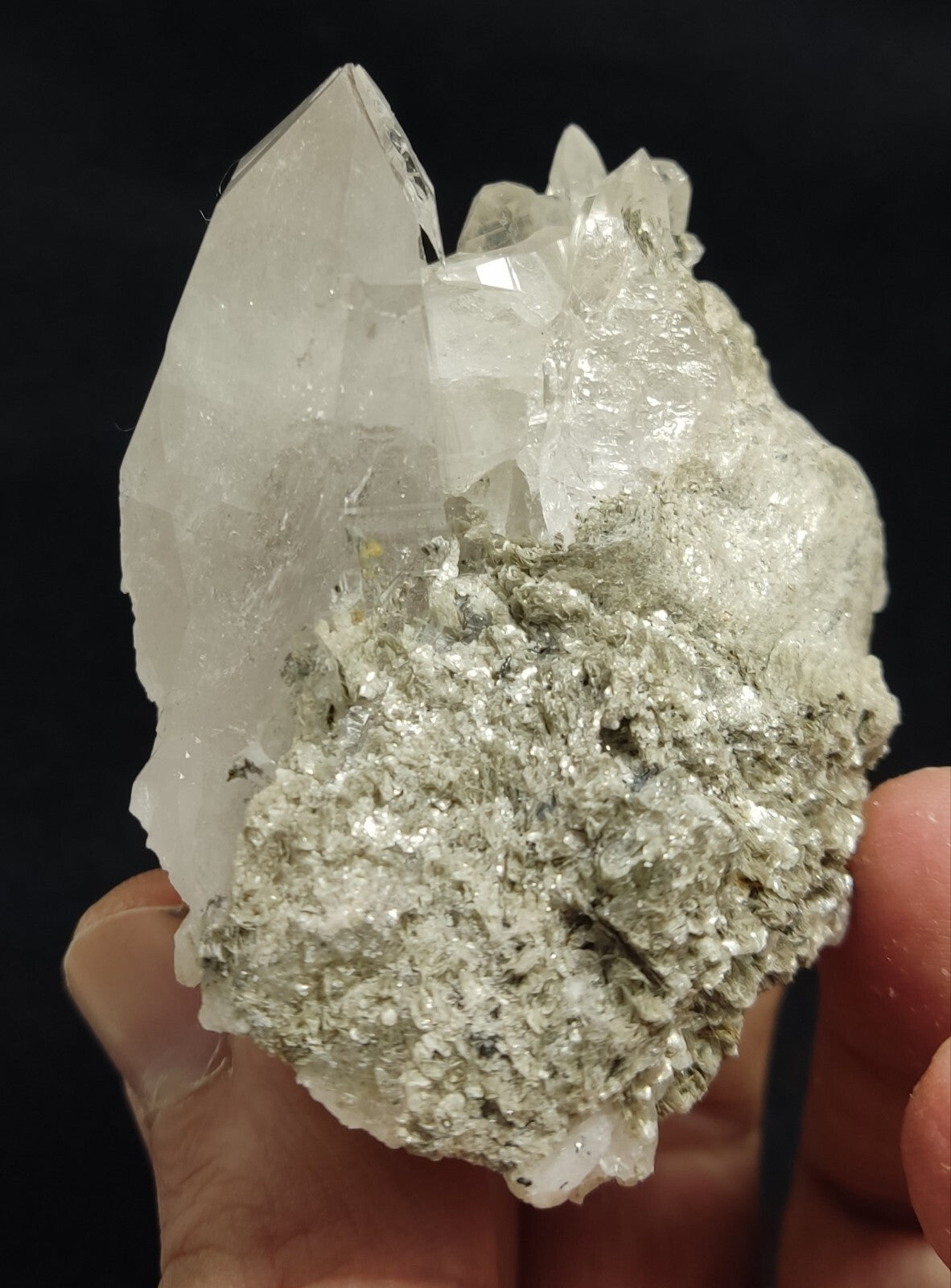 An Aesthetic terminated specimen of Quartz with mica 210 grams