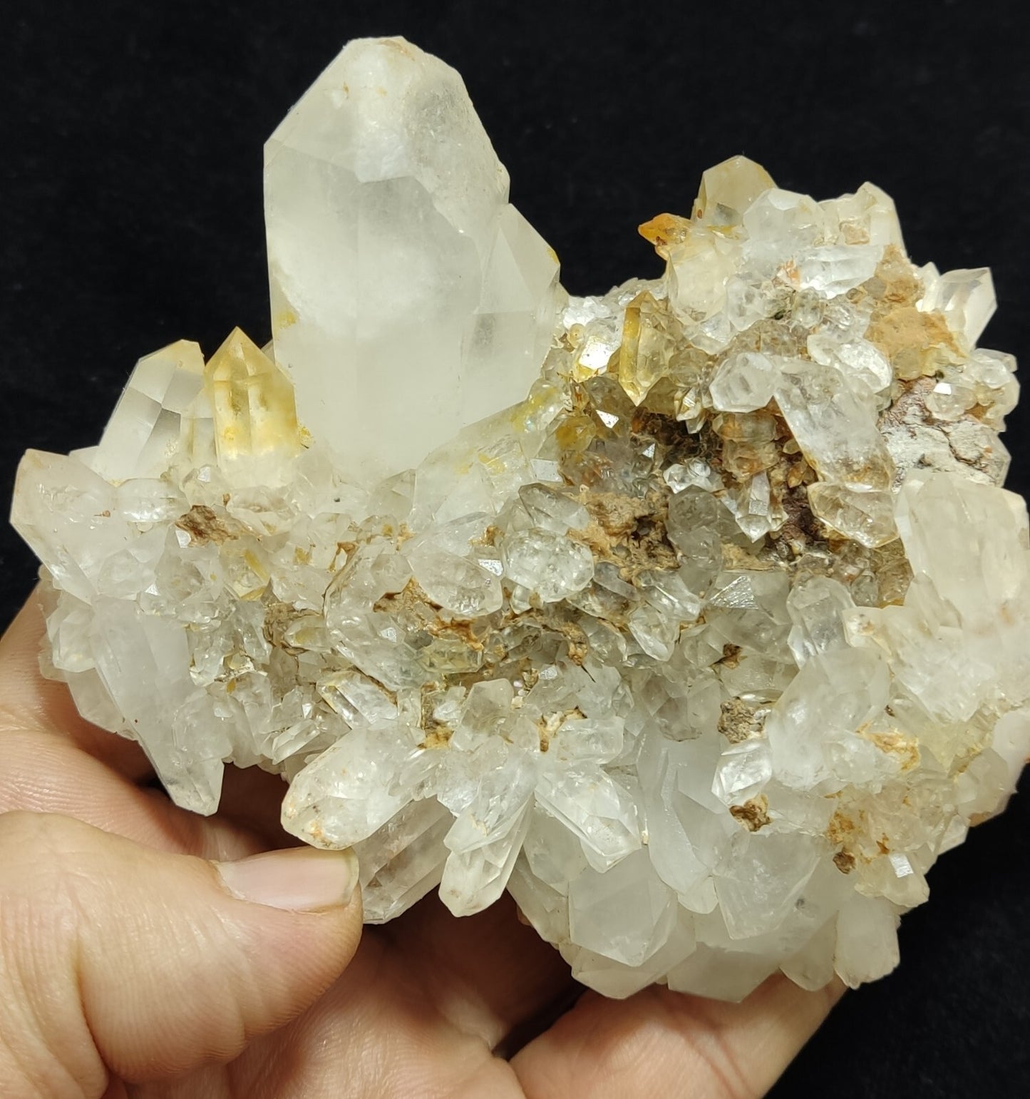 An Aesthetic Natural beautifully terminated Quartz cluster 375 grams