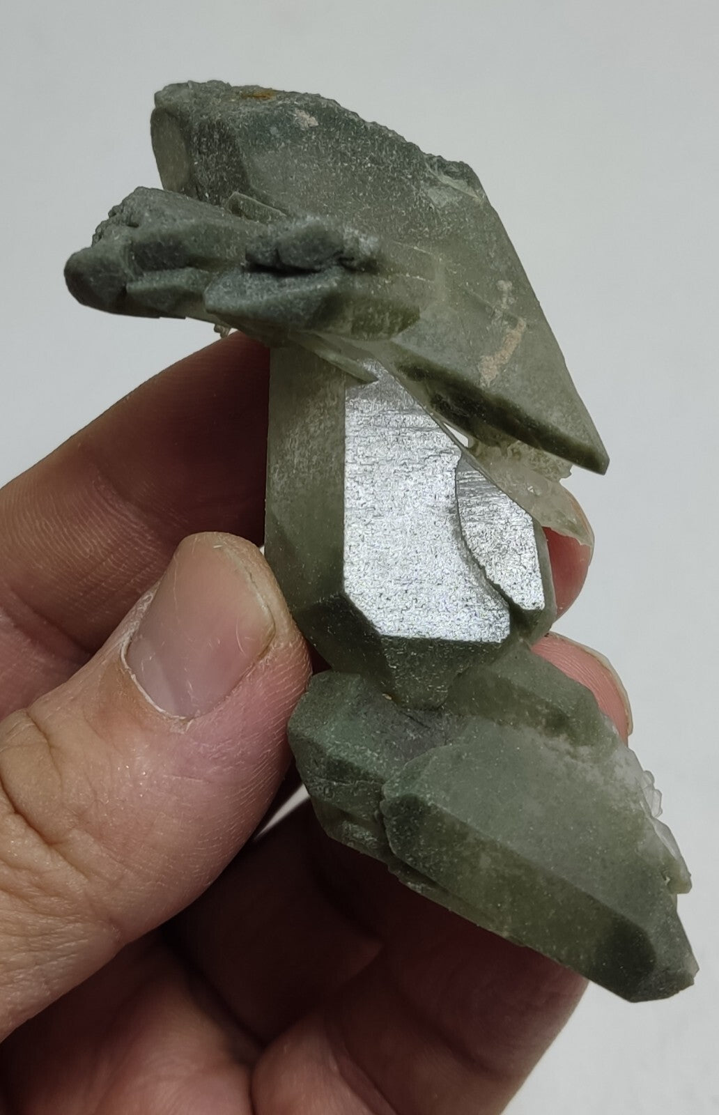 An Aesthetic Natural beautifully terminated Chlorite Quartz cluster 63 grams