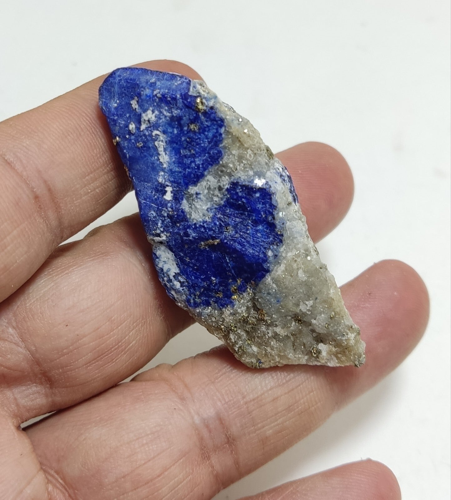 An Aesthetic specimen of lazurite on matrix with pyrite 29 grams