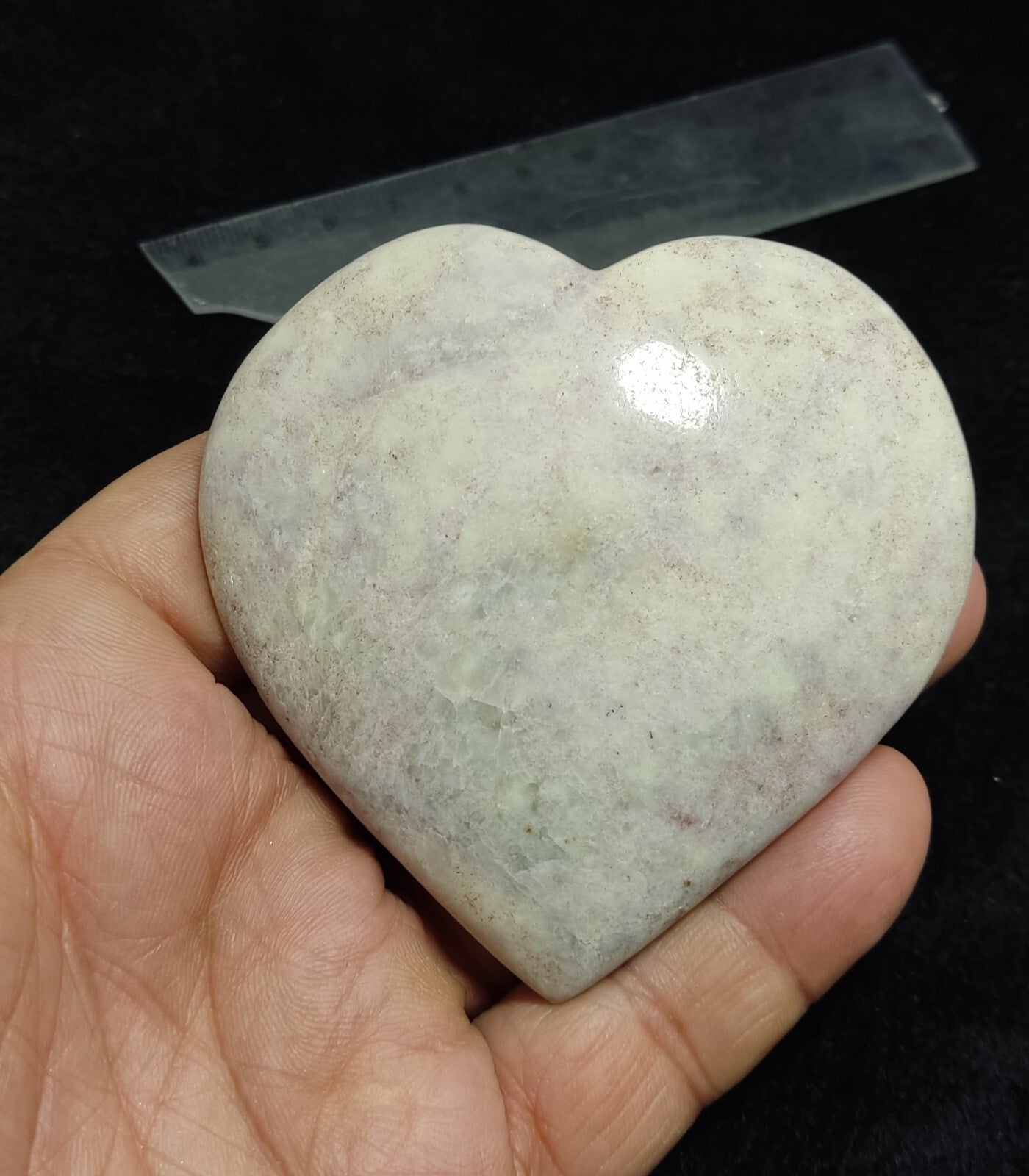 An amazing specimen of polished Hackmanite heart shape 183 grams