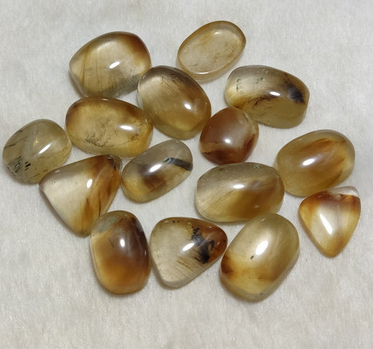 Astrophyllite Quartz Cabochons 15 Pieces, 366 Carats