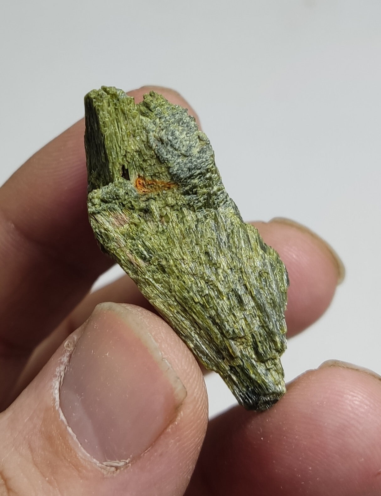 An aesthetic specimen of epidote crystal spray type 22 grams