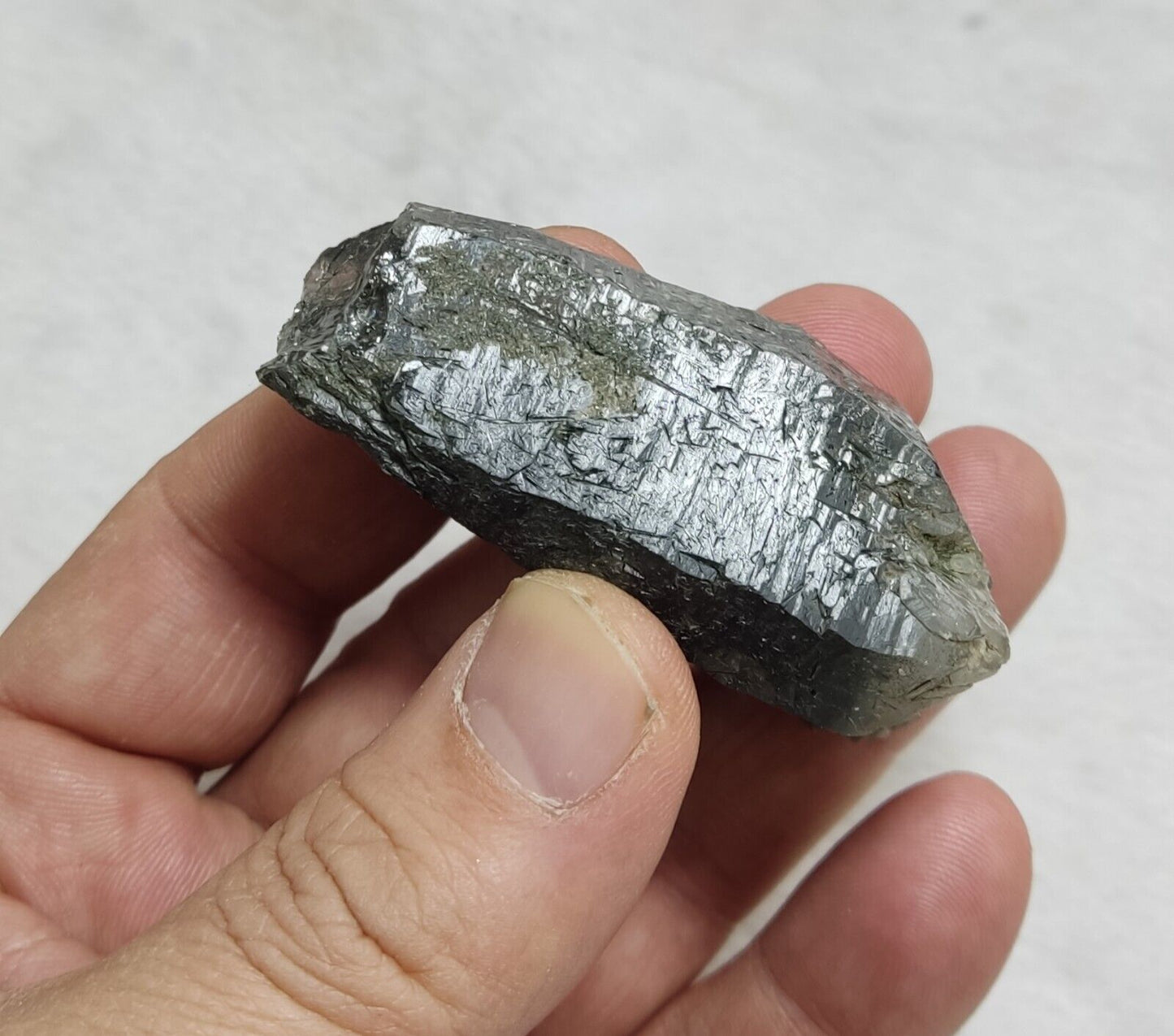 An Aesthetic Natural terminated Chlorite Quartz crystal specimen 66 grams