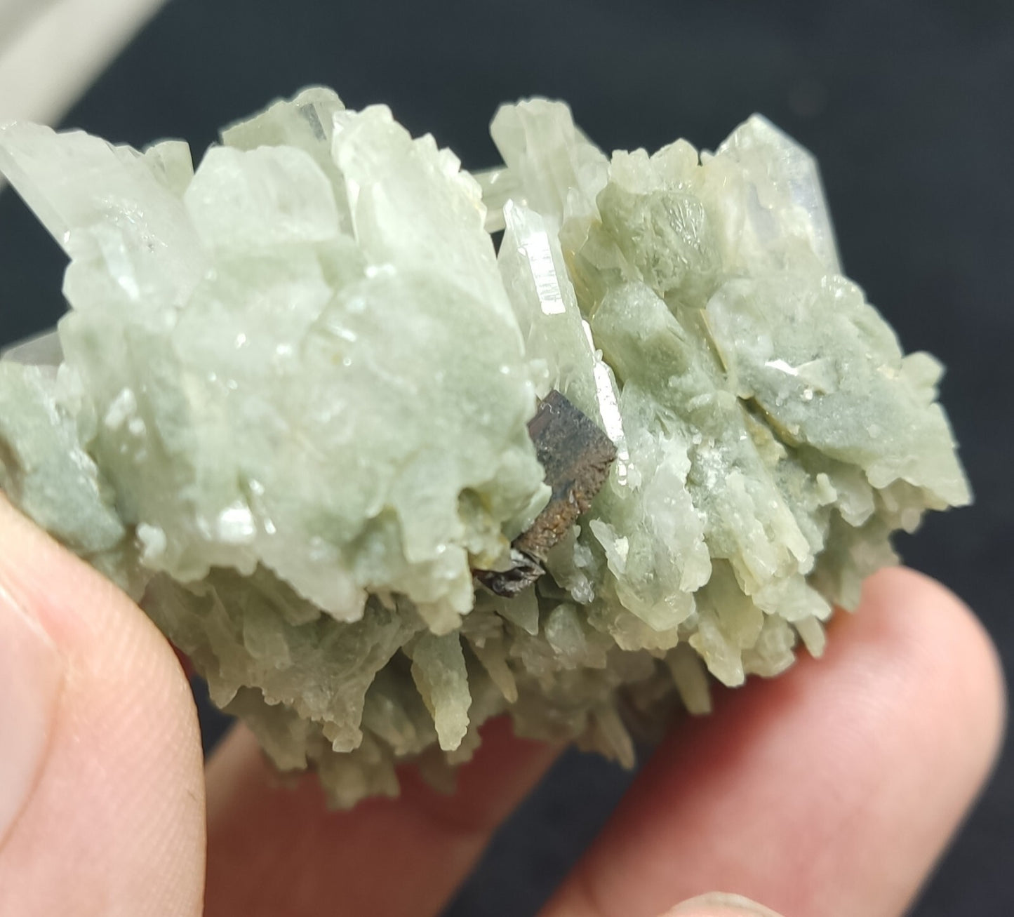 An Aesthetic specimen of chlorite Quartz cluster with brookite 62 grams