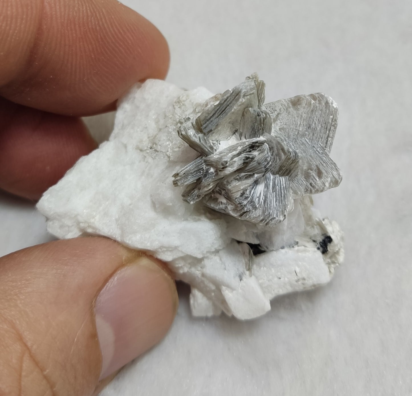 An Aesthetic combo specimen of feldspar, Tourmaline, muscovite 31 grams