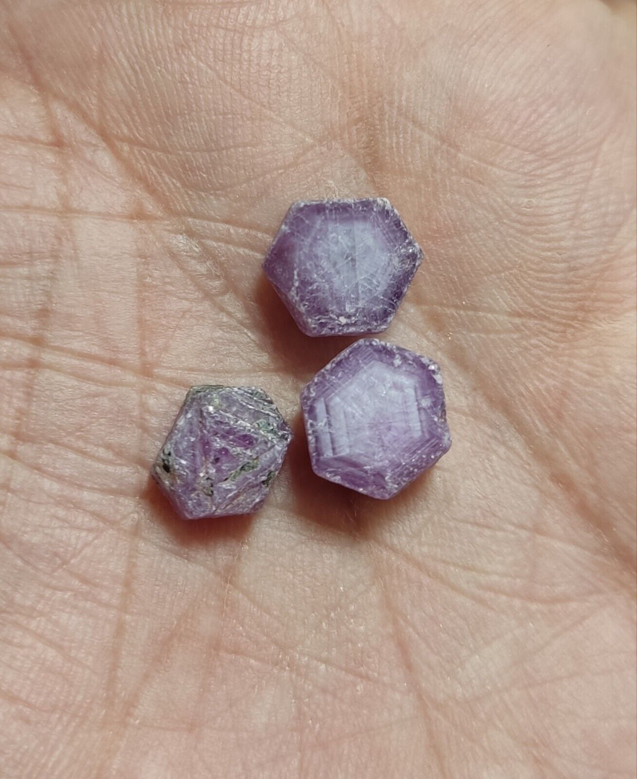 45 grams terminated lot of ruby crystals with Trapiche Patterns