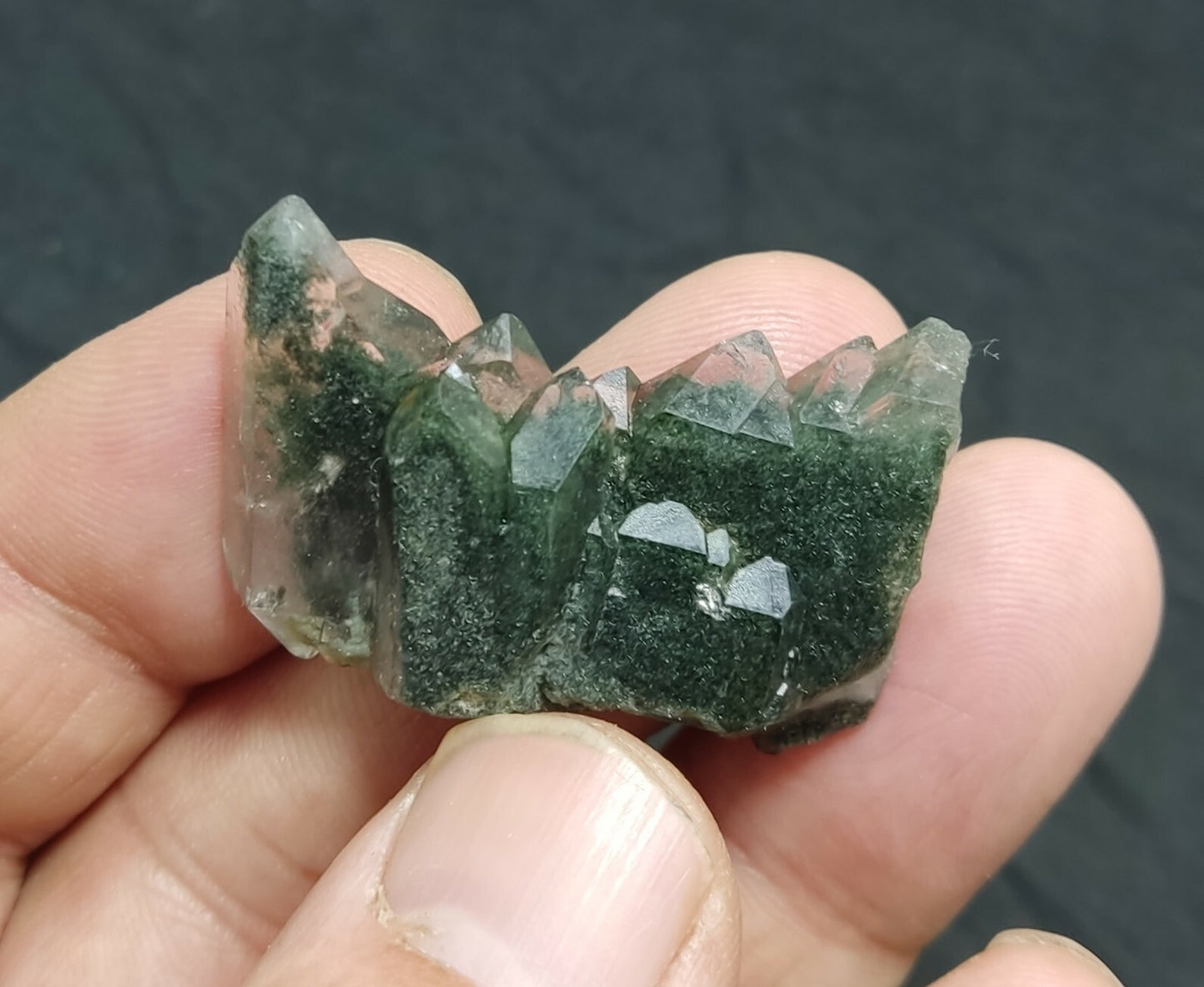 A very Aesthetic Natural beautifully terminated Chlorite Quartz crystal 12 grams