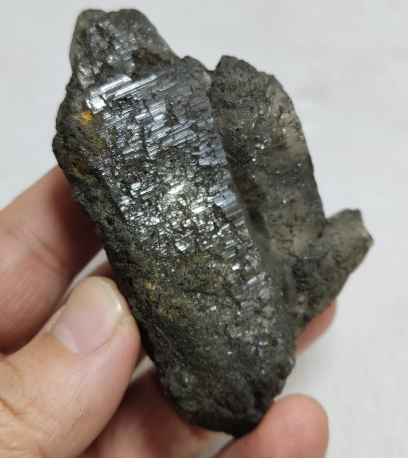 An Aesthetic Natural terminated Chlorite Quartz crystal specimen 135 grams