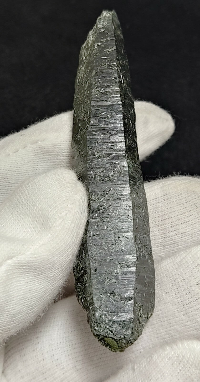 An Aesthetic Natural etched terminated Chlorite Quartz crystal specimen 39 grams