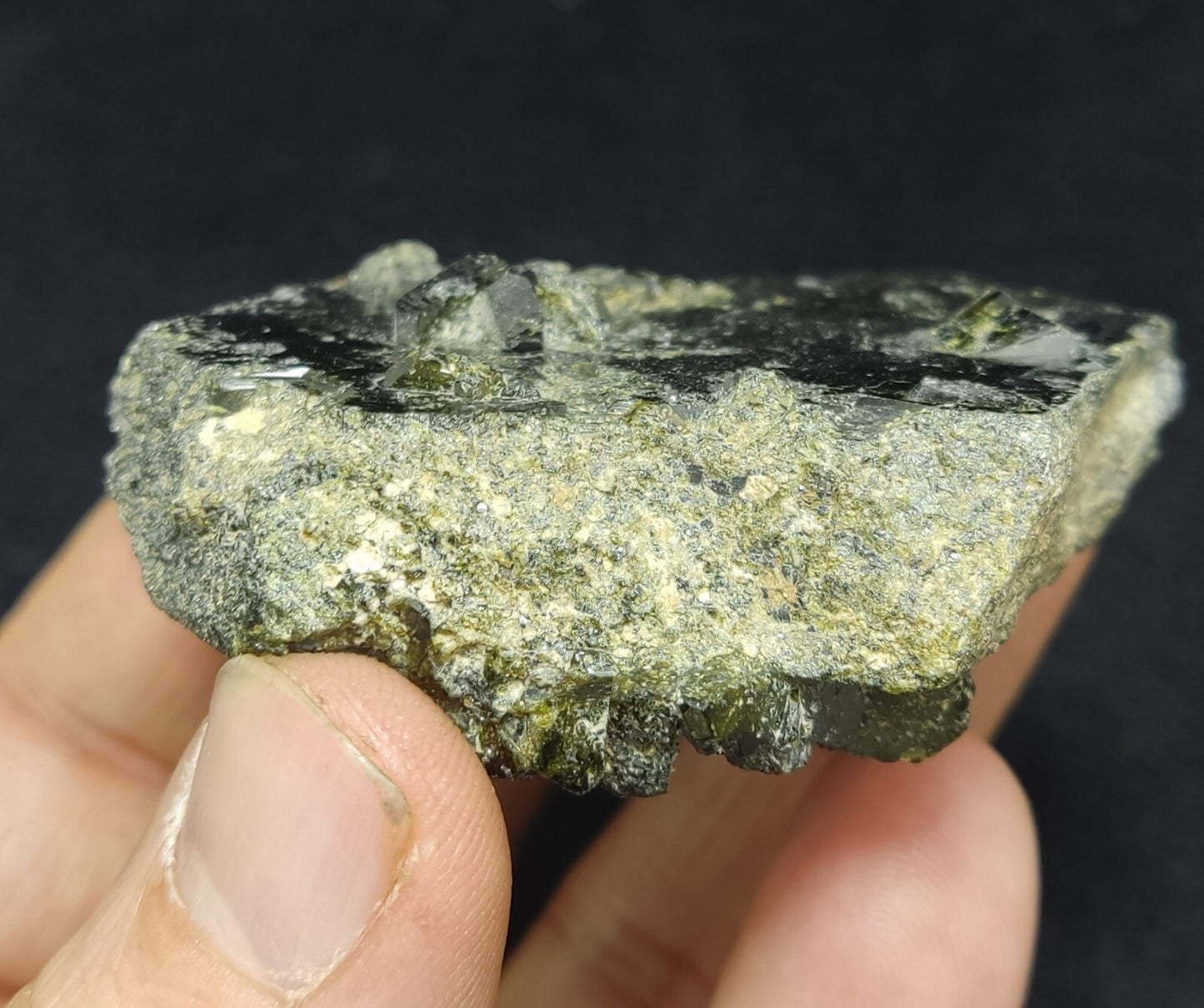 An Aesthetic Natural terminated epidote crystal specimen 102 grams
