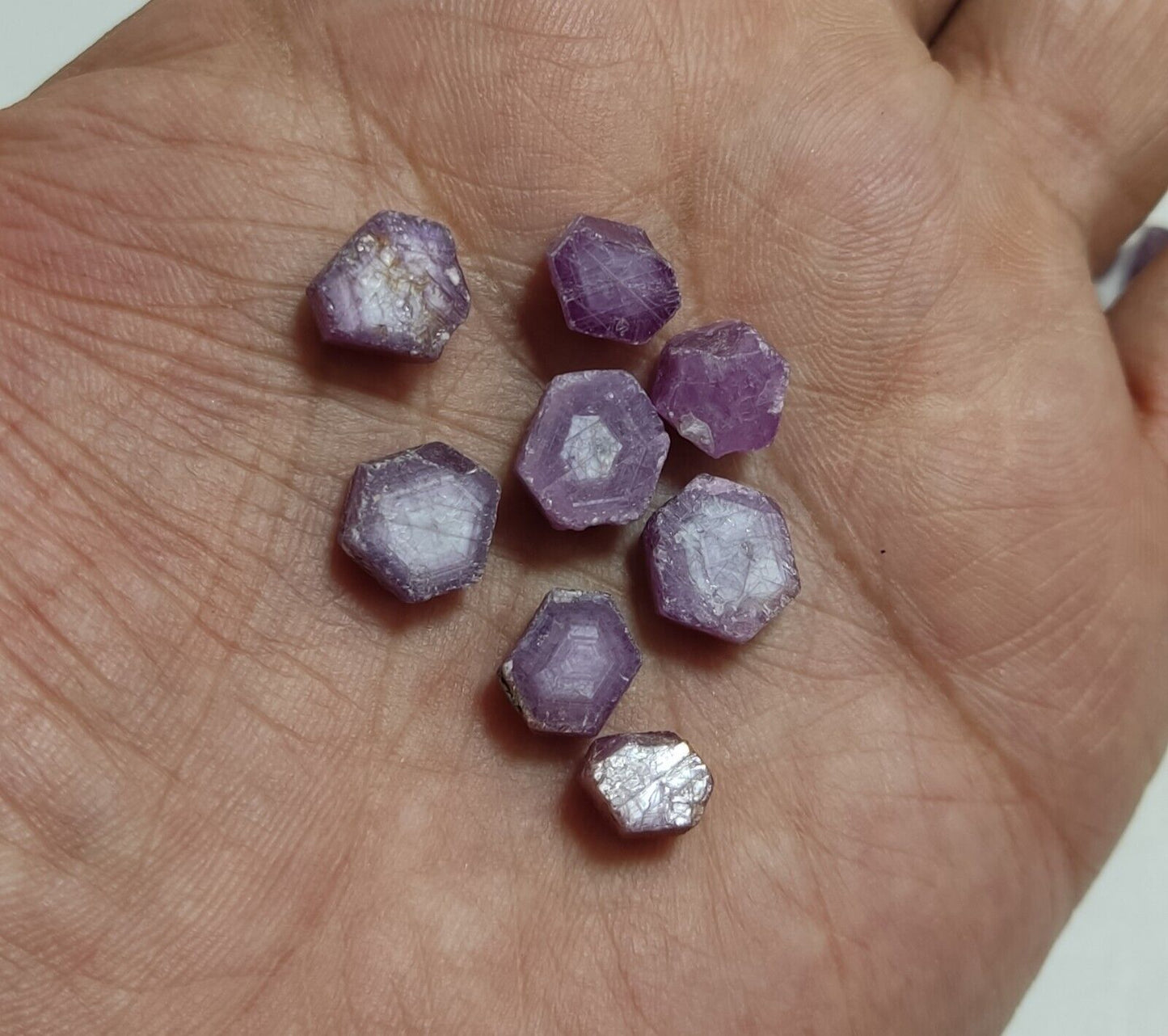 45 grams terminated lot of ruby crystals with Trapiche Patterns