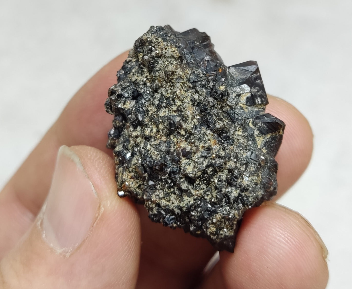 An Aesthetic specimen of andradite garnets on matrix 28 grams