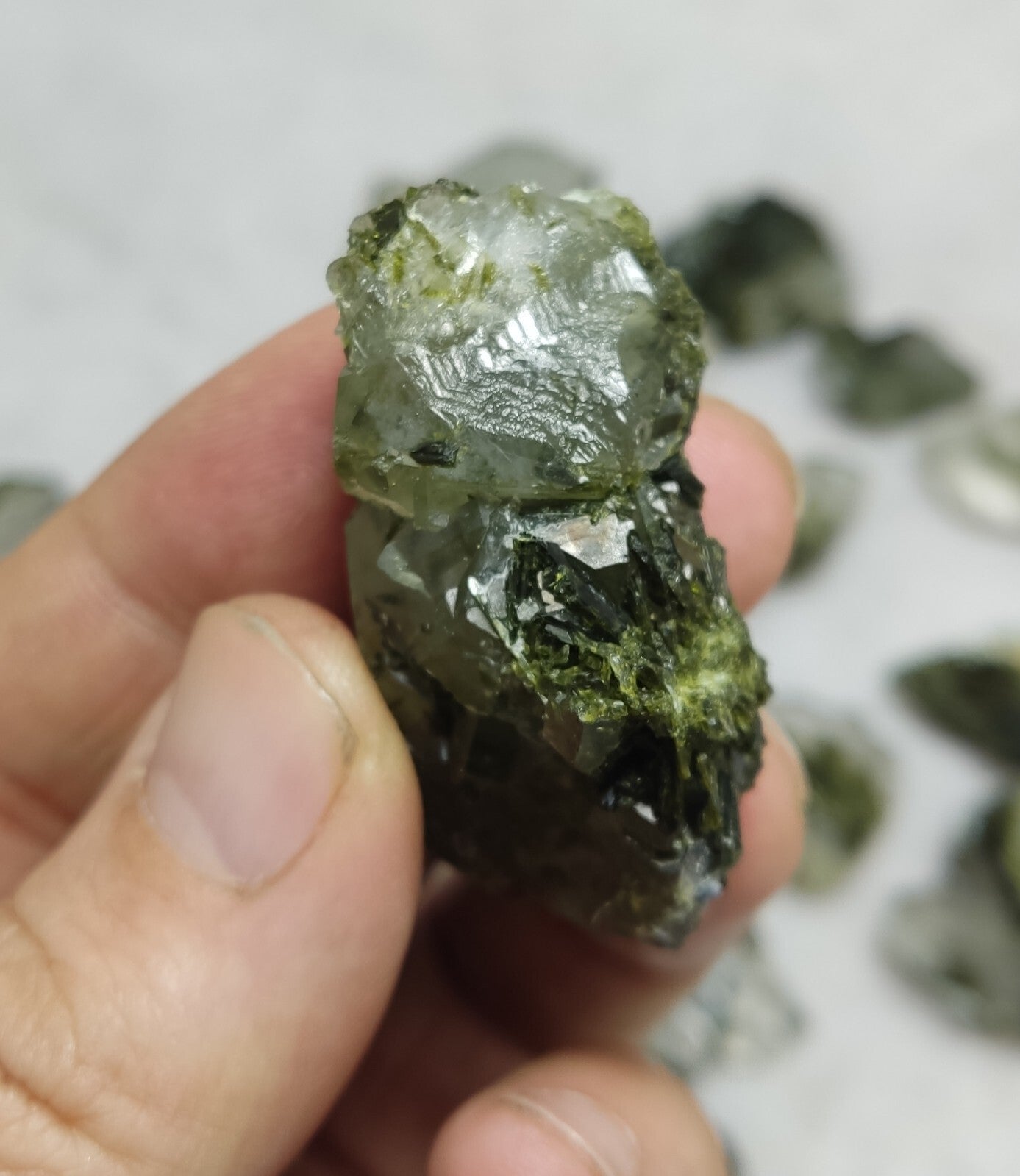 260 grams epidote Quartz crystals
