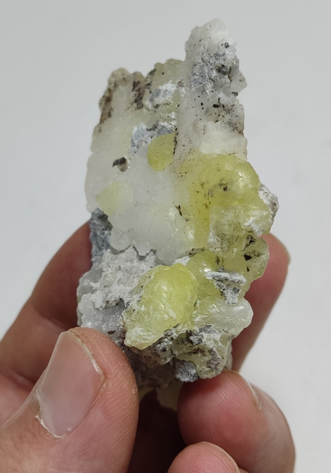 An Aesthetic Natural specimen of brucite with chromite 56 grams