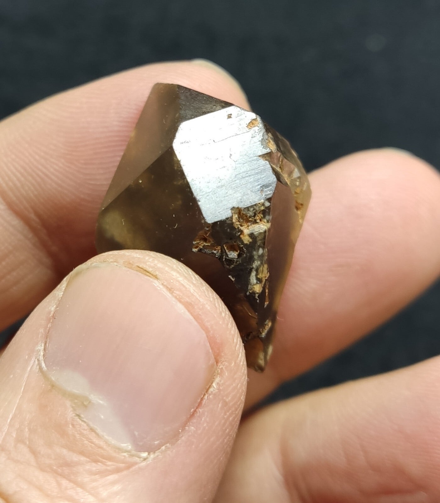 An Aesthetic double terminated smoky quartz crystal 14 grams