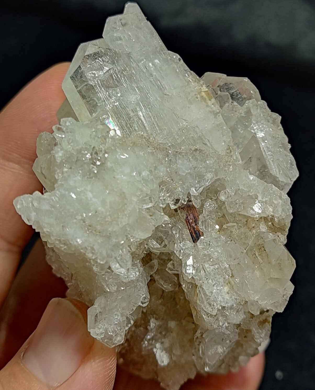 Faden Quartz Cluster With Brookite Inclusions 211 grams