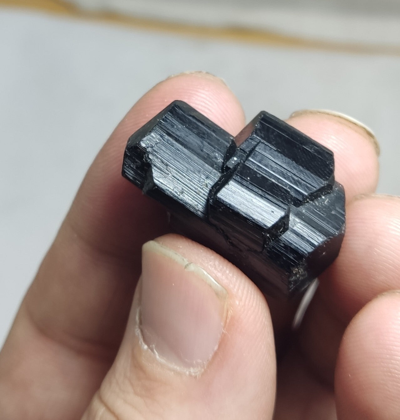 An amazing specimen of black tourmaline crystal 15 grams