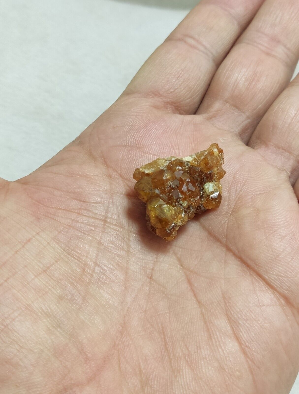 An Aesthetic natural terminated hessonite thumbnail specimen 13 grams